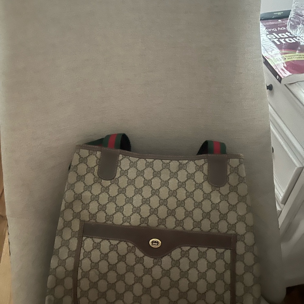 Gucci Beige and Brown Tote Bag